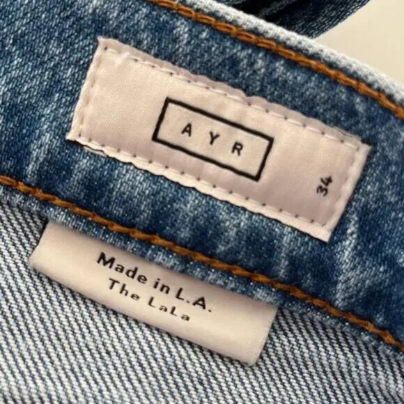 New AYR The LaLa Denim Jean Saturn Return Womens 34 Distressed - Picture 10 of 12